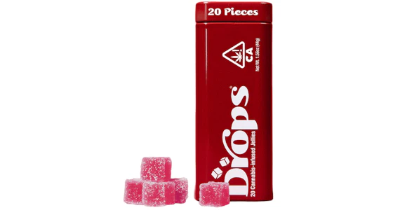 Drops - Drops - Cranberry 1:1:1:1 THC:CBD:CBC:CBG Live Rosin Gummies - 200mg