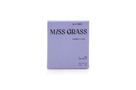 MISS GRASS - All Times Mini 5pk Pre-Rolls - 2g