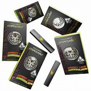 Muha Meds - Muha Meds - Cherry Lime Sherblato - 1g Melted Diamonds Disposable Vape