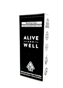 ALIVE & WELL - ALIVE AND WELL: WEDDING CAKE 1G LIVE RESIN CART