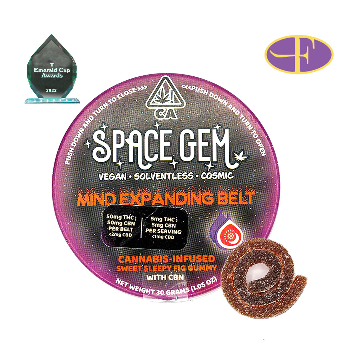 SPACE GEMS - Sleepy Fig Mind Expanding CBN Belt 1:1 (50mg:50mg) Main Image