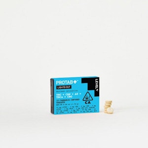 LEVEL+ - Level ProTab Lights Out Maxiumum Relaxation 216mgTHC/60mgCBN/45mgDelta8/25mgCBG 10 Tablets