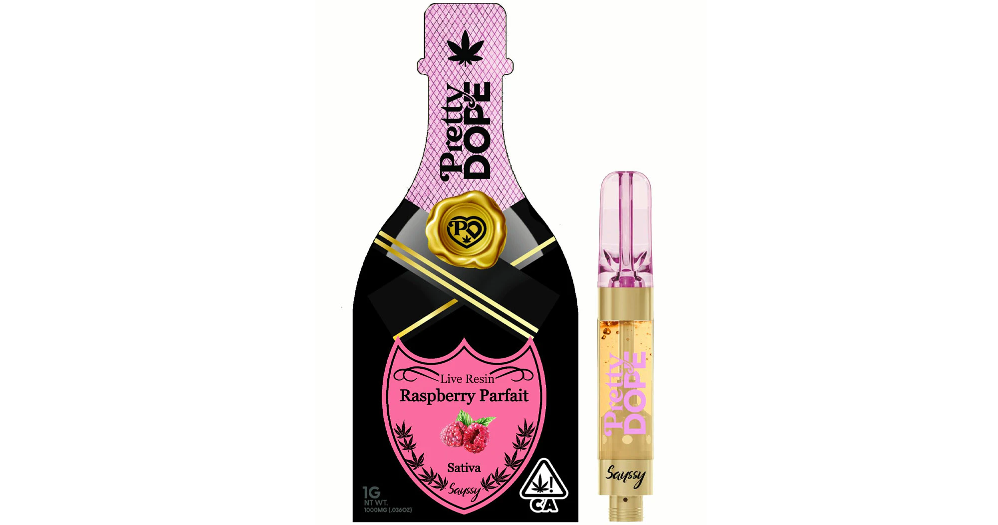 Pretty Dope - Pretty Dope - Raspberry Parfait Live Resin Cartridge - 1g Main Image