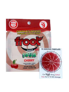 Froot Gummies - Froot Gummy 100mg Sour Cherry Indica