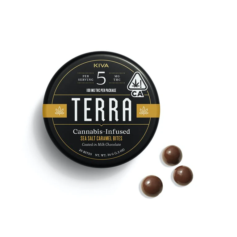 TERRA - Milk Chocolate Sea Salt Caramel Bites | 100mg Main Image