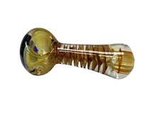 Glass - 4.5" Heavy Double Glass Inside Spiral Hand Pipe