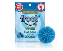 Froot Sour Blue Razz SINGLE gummy (VEGAN/GF) 100mg