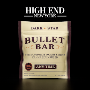 Bullet Bar by Dark Star - Bullet Bar - Anytime White Chocolate Cookies & Cream Candy Bar - 100mg - 1 piece