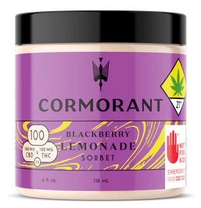 Cormorant Edibles - Cormorant | 4oz Blackberry Lemonade 1:1 Sorbet | DOH | 100mg THC/CBD