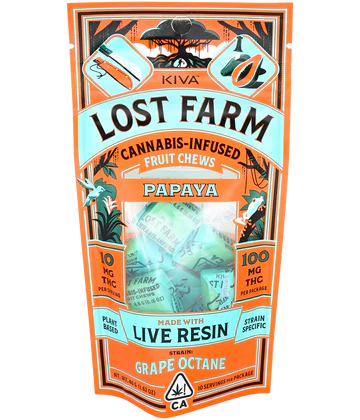 Lost Farm - Lost Farm - Papaya x Grape Octane - 100mg Live Resin Chews Main Image