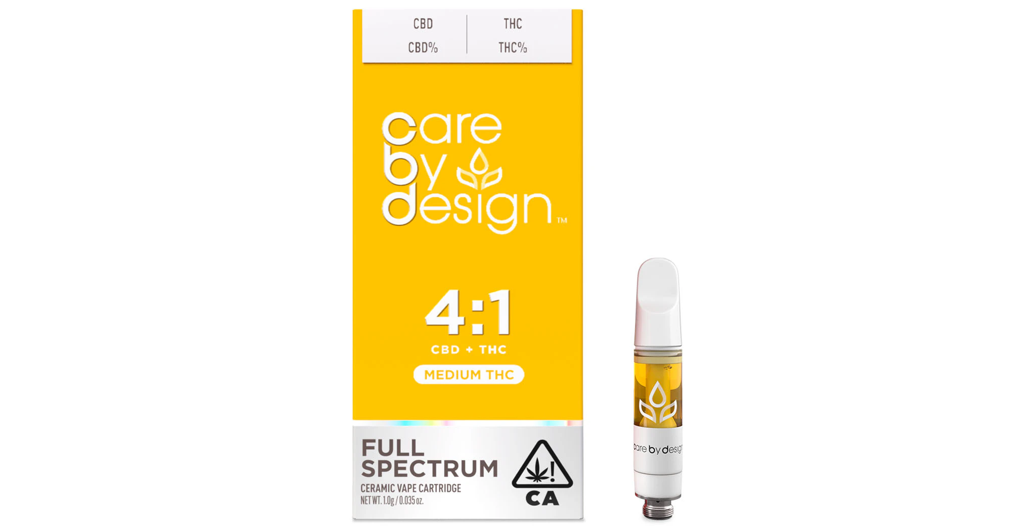 Care By Design - Care By Design - 4:1 CBD Cartridge - 1g Main Image