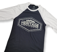 White & Black Baseball Tee - Heritage Provisioning - 2XL
