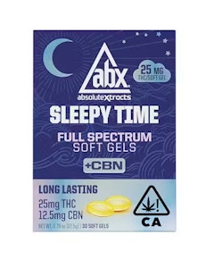 Absolute Extracts - [ABX] CBN Soft Gels - 2:1 - 25mg 30ct Sleepy Time Solventless 