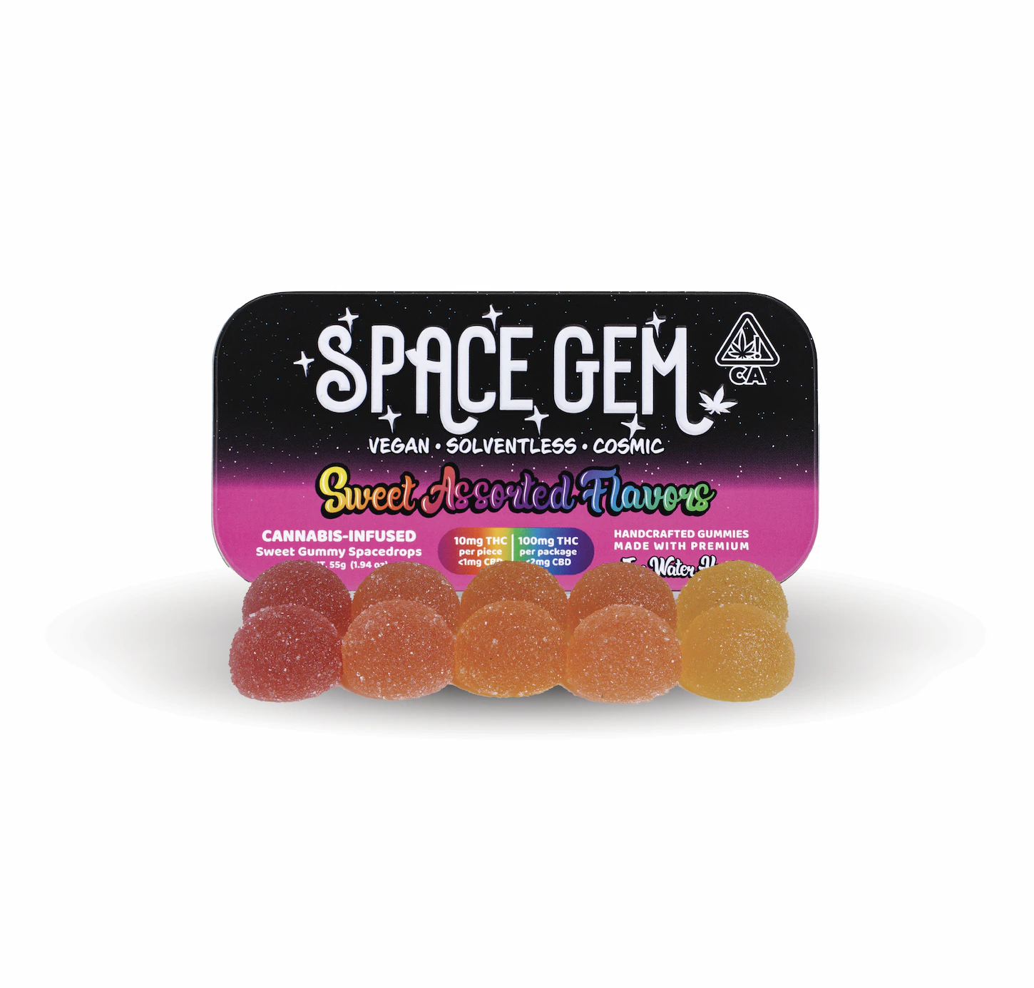 Space Gem - Space Gem | Sweet SpaceDrops vegan solventless gummies | 100mg THC total Main Image