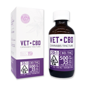 VET CBD - 20:1 CBD:THC - Pet Tincture 120ml