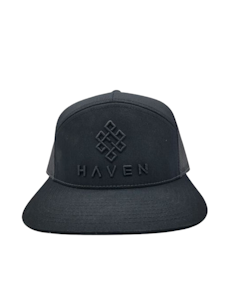 Haven - Main Collection - Black on Black Panel Trucker Hat