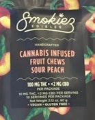 Smokiez - gummies - Sour Peach (S) 100MG