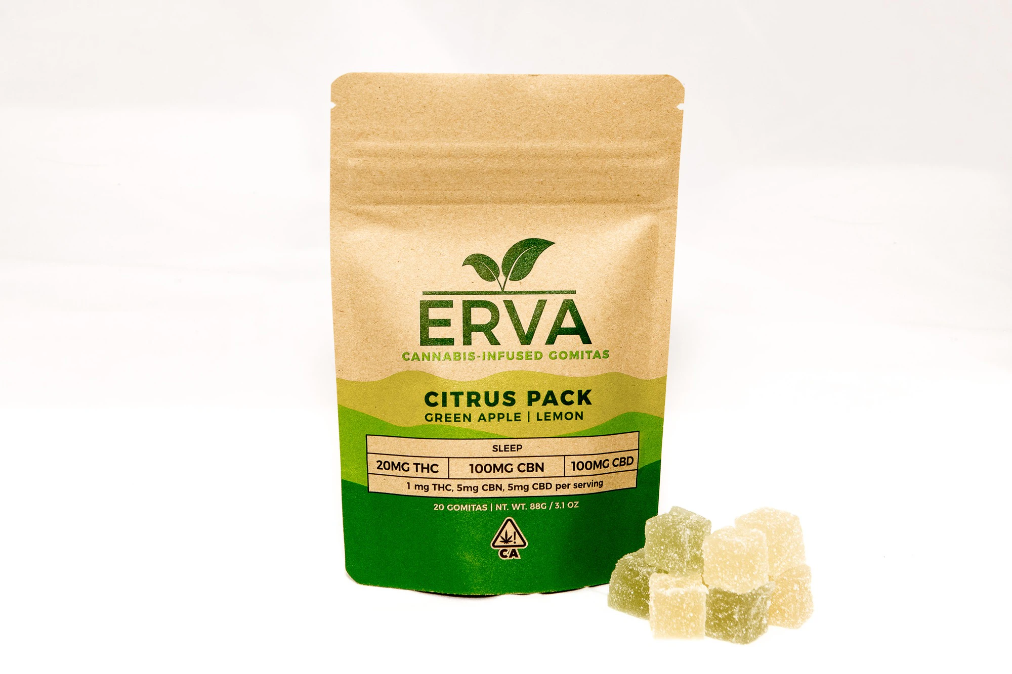 Erva - Erva - Sleep - 20mg THC 100mg  CBN 100mg CBD - CITRUS PACK Main Image