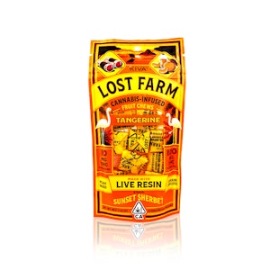 LOST FARM - LOST FARM - Edible - Tangerine - Sunset Sherbet - Live Resin Fruit Chews - 100MG