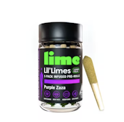 3g Purple Zaza Lil' Limes Diamond & Hash Infused Pre-Roll Pack (.6g - 5 pack) - Lime 