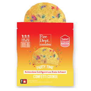 FIRE DEPT. CANNABIS - Party Time Confetti Cookie, Rosin Infused, 1:1:1 THC:CBD:CBG