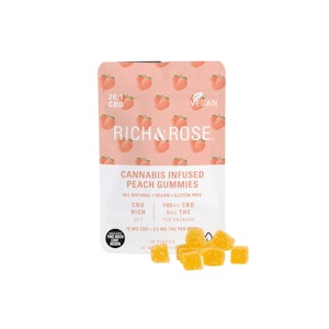 Peach | Gummies 20:1 CBD:THC | Rich & Rose
