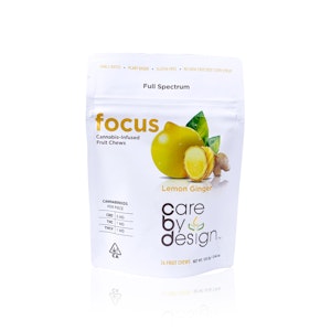 CARE BY DESIGN - CARE BY DESIGN - Edible - Focus - Lemon Ginger Gummies - 24MG
