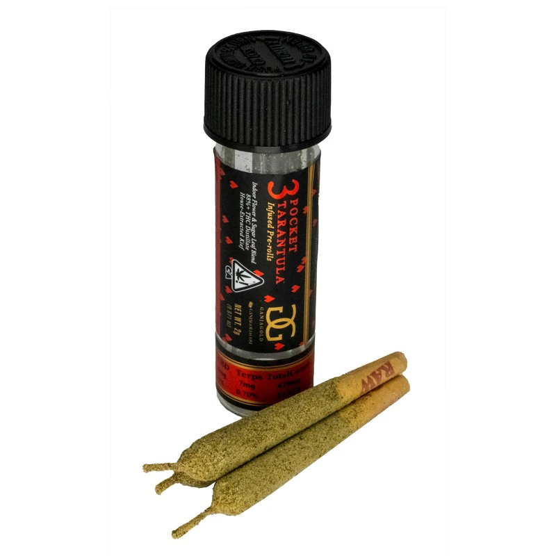 Ganja Gold - Bundle 10 Pack: Reckless Rainbow - Red Tarantula 3 Pack Infused (20g) Main Image