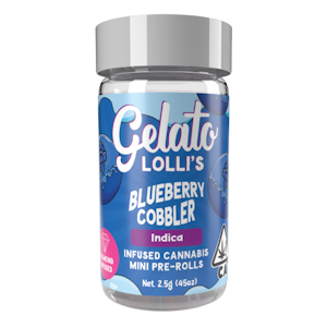 GELATO - Blueberry Cobbler Lolli's 3g 5 Pack Diamond Infused Pre-Rolls - Gelato