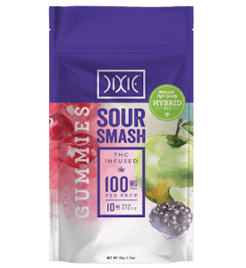 Dixie - Sour Smash Hybrid Gummies 100mg - Dixie