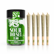 STRAIN GANG | Sour Diesel | 2.5g 5pk preroll