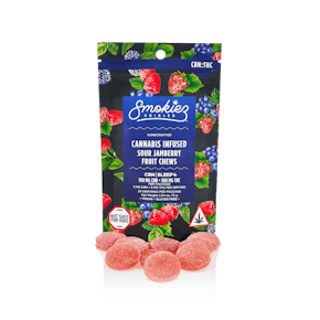 Smokiez | Sour Jamberry 1:1 CBN Fruit Chews | 10pk/100mg