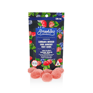 Smokiez Edibles - Smokiez | Sour Jamberry 1:1 CBN Fruit Chews | 10pk/100mg