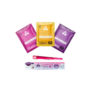 Khemia Manufacturing - Oreo Cake and Zen Sips BUNDLE | 1g Rose Pedal Pre Roll + Cosmic Cocoa + Chakra Chai + Mango Mantra Zen Sips | KHEMIA