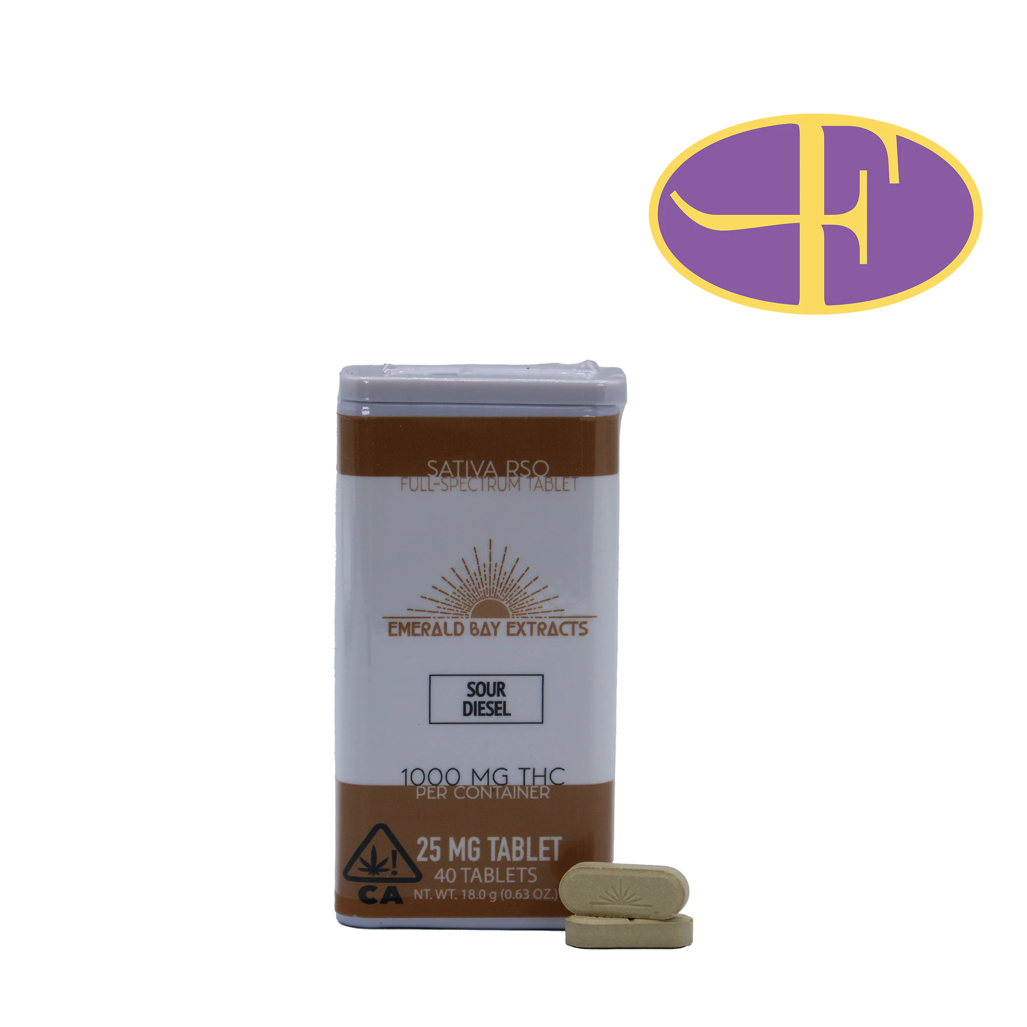 Emerald Bay Extracts - Sour Diesel RSO Tablets (40pk) Main Image