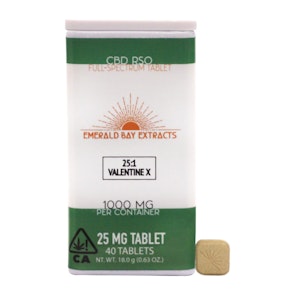 EMERALD BAY EXTRACTS - Valentine X - RSO Tablets - 1000mg (25:1) - Emerald Bay Extracts