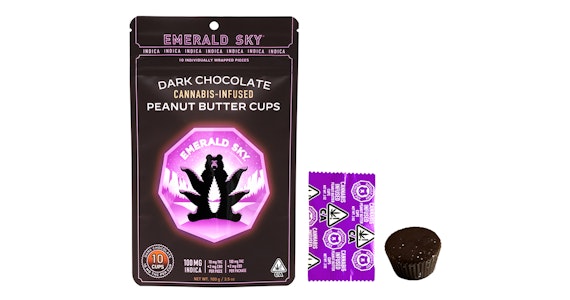 Emerald Sky - Emerald Sky - Indica 10mg Dark Chocolate Peanut Butter Cups - 10ct