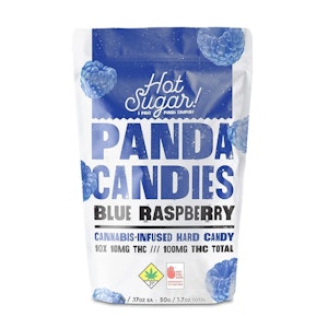 Hot Sugar - Panda Candies | Blue Raspberry | Hard Candy | 10pk | DOH | 100mg THC