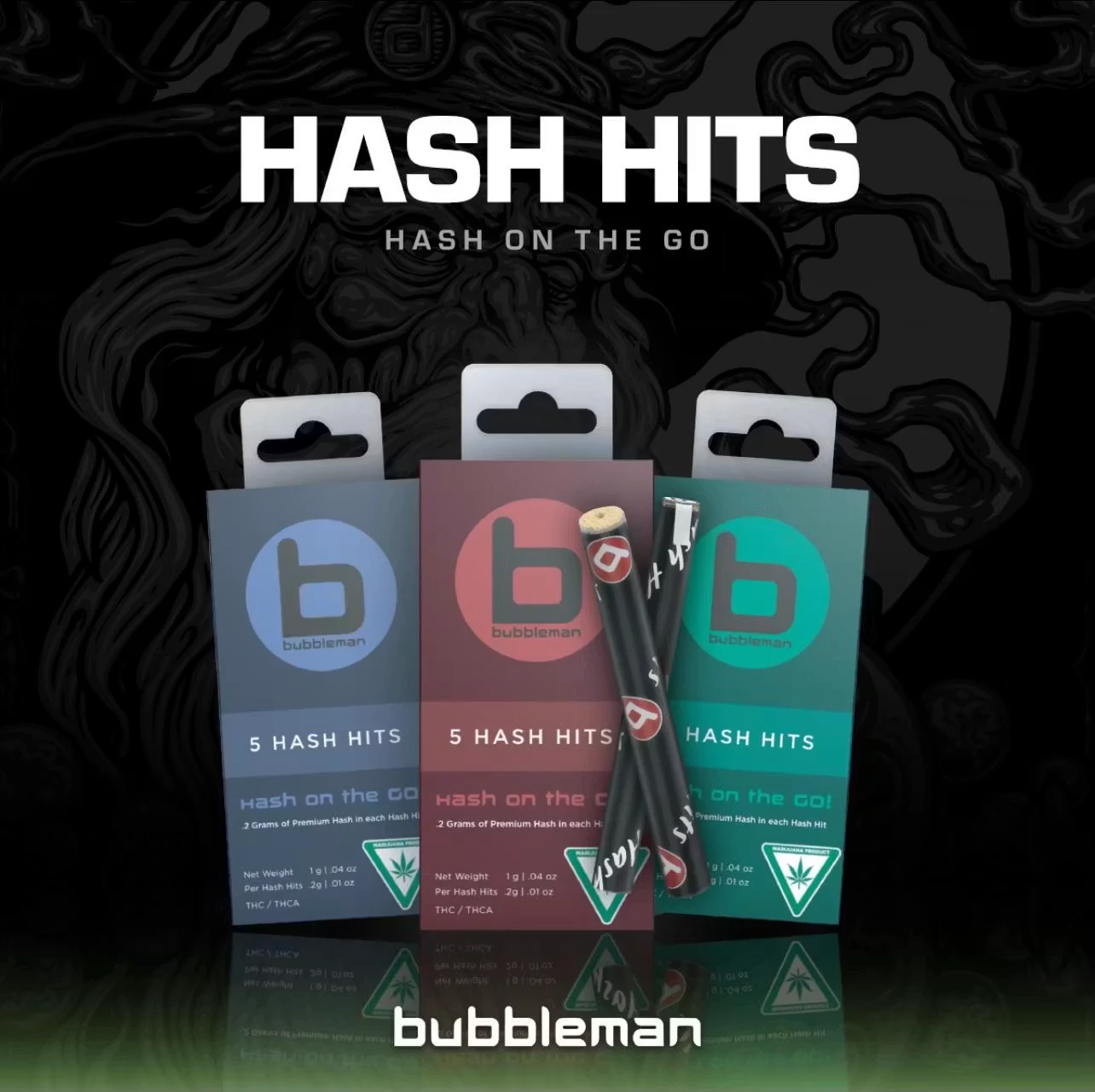 Bubbleman - Bubbleman Red Delicious Hash Hits 5pk Main Image