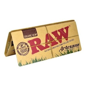 Raw - (RH104) Raw Organic Hemp | Artesano | King Size Rolling Paper + Tips