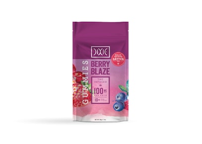 Dixie - Berry Blaze Sativa Gummies - 100 mg