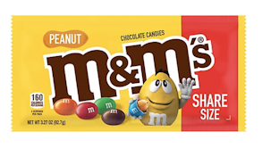 M&Ms w/Peanuts 3.27 oz (92.7g)