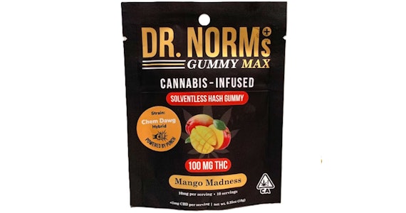 DR. NORM'S - Dr. Norm's - Mango Madness Solventless Hash Max Gummy - 100mg