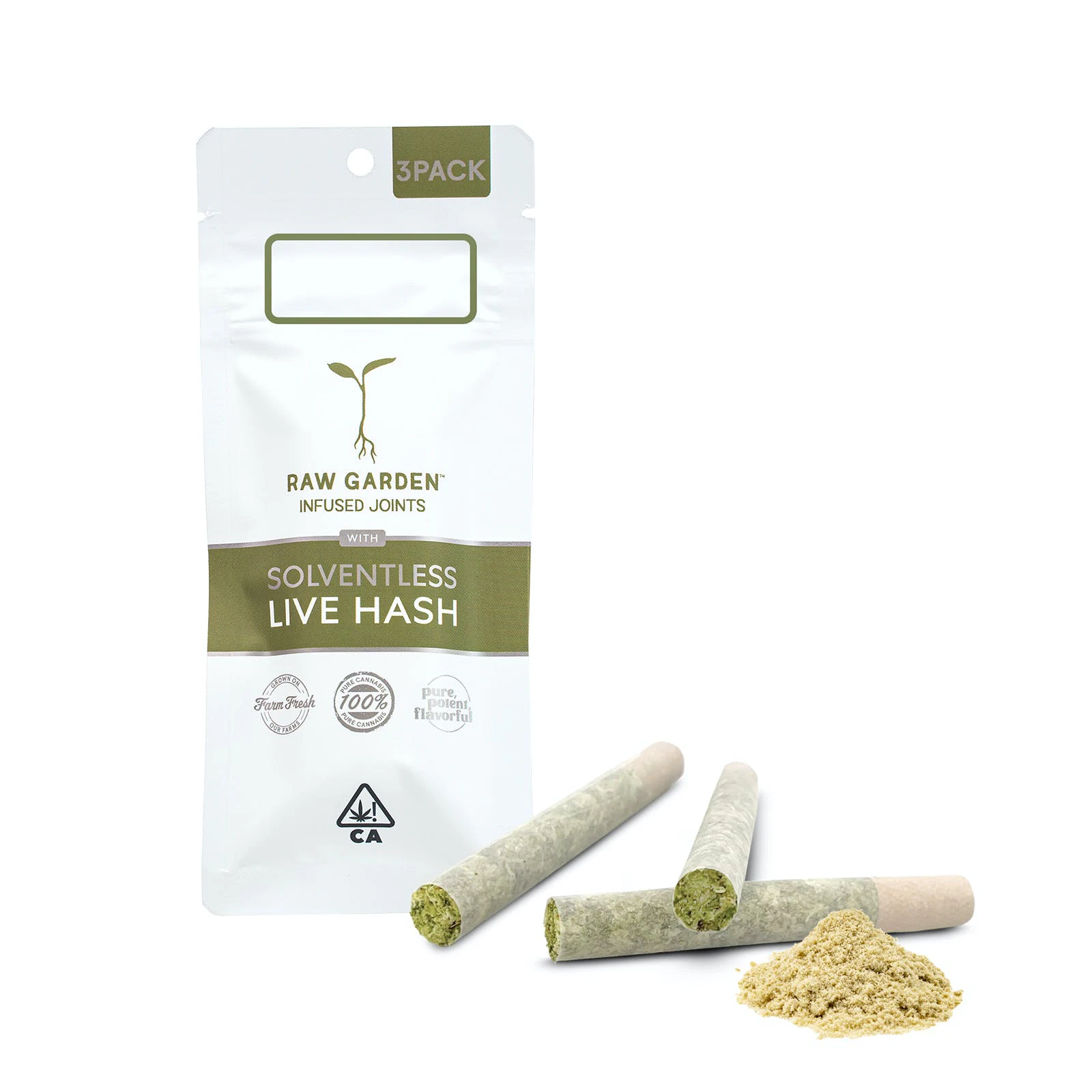 Raw Garden - 3 PACK HASH - CREME DE CITRON .5G - RAW GARDEN Main Image