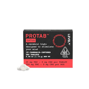 LEVEL - Protab+ Sativa | (10pk) 25mg Tablets | LEVEL