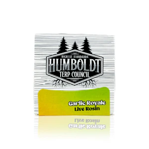 Humboldt Terp Council - HUMBOLDT TERP COUNCIL - Concentrate - Garlic Royale - Live Rosin - 1G
