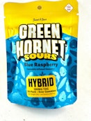 Green Hornet Gummies - Blue Raspberry Sours - Hybrid - 100mg (10 x 10mg)