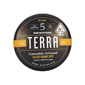 Kiva Confections - Milk Chocolate Sea Salt Caramel Terra Bites | 100mg | KVC