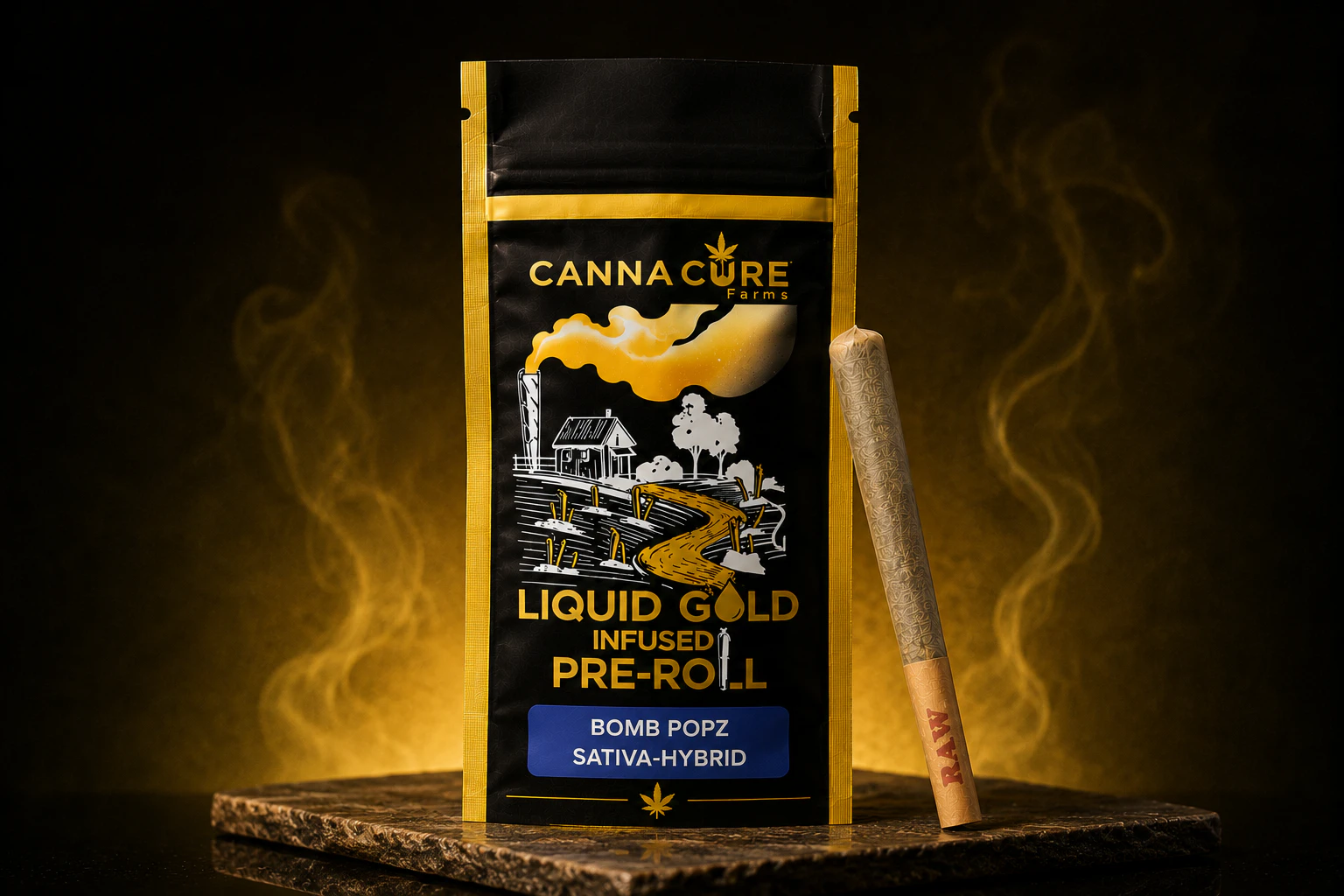 Canna Cure Farms LLC - Canna Cure | 1g Infused Pre-roll | Bomb Popz | Sativa-Hybrid Main Image