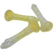 5.5" Fumed Twisted Mouth Hand Pipe - Glass